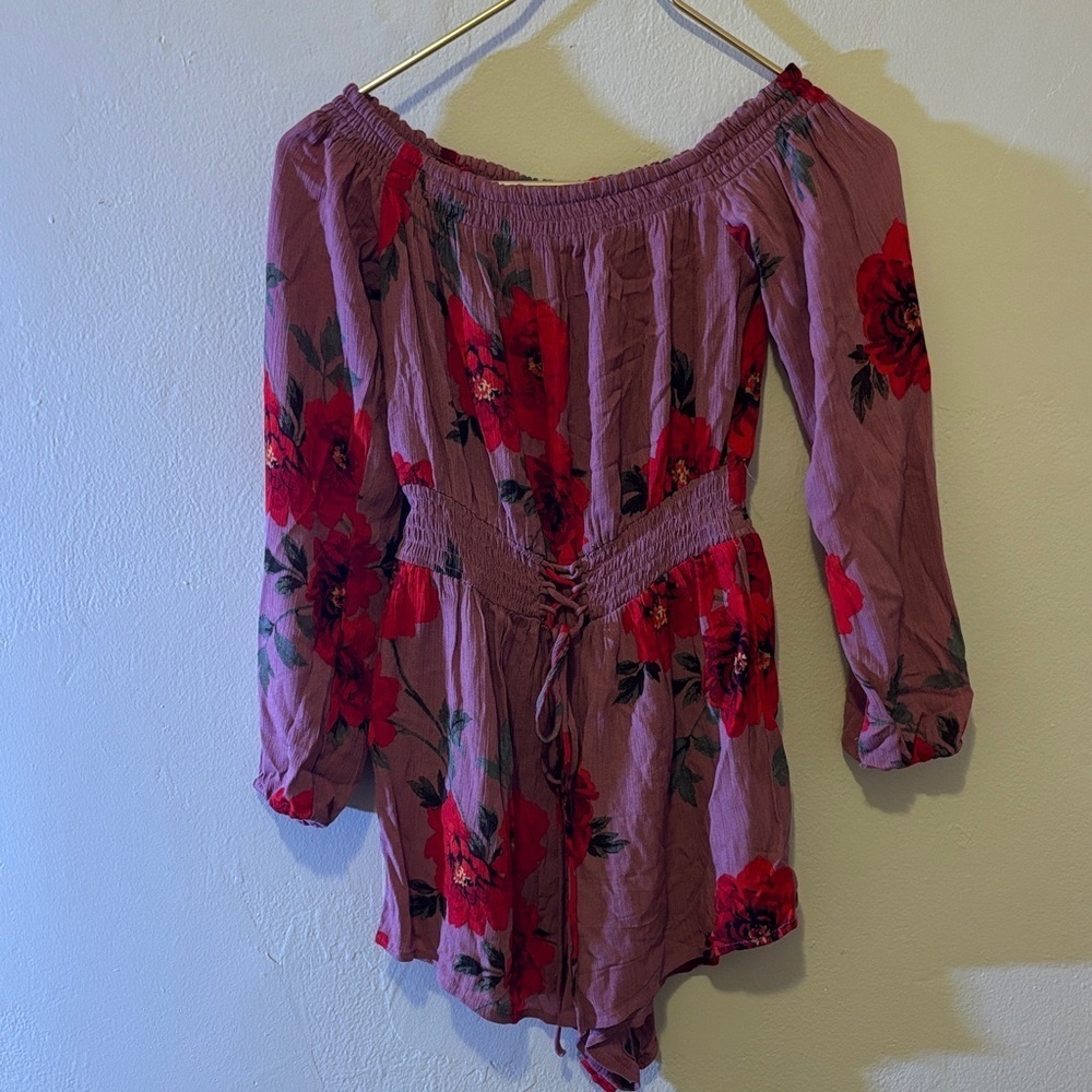 Kendall & Kylie Purple Floral Jumpsuit